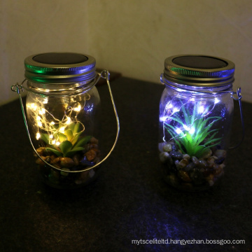 Hanging Solar Mason Jar Lid Lights, 20 Led String Fairy Lights